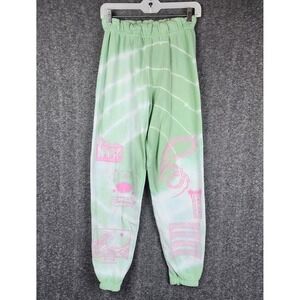 New Girl Order Sweatpants Womens 4 Green Tie Dye Pink Graphic Y2K Joggers